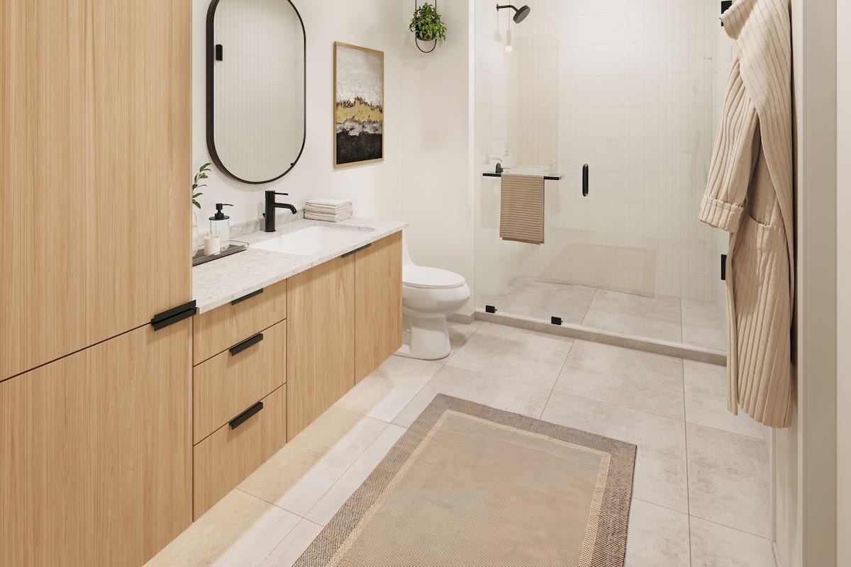 2 Bedroom Suite w/ Balcony Accessible | Bathroom | Shower, free toiletries, hair dryer, towels