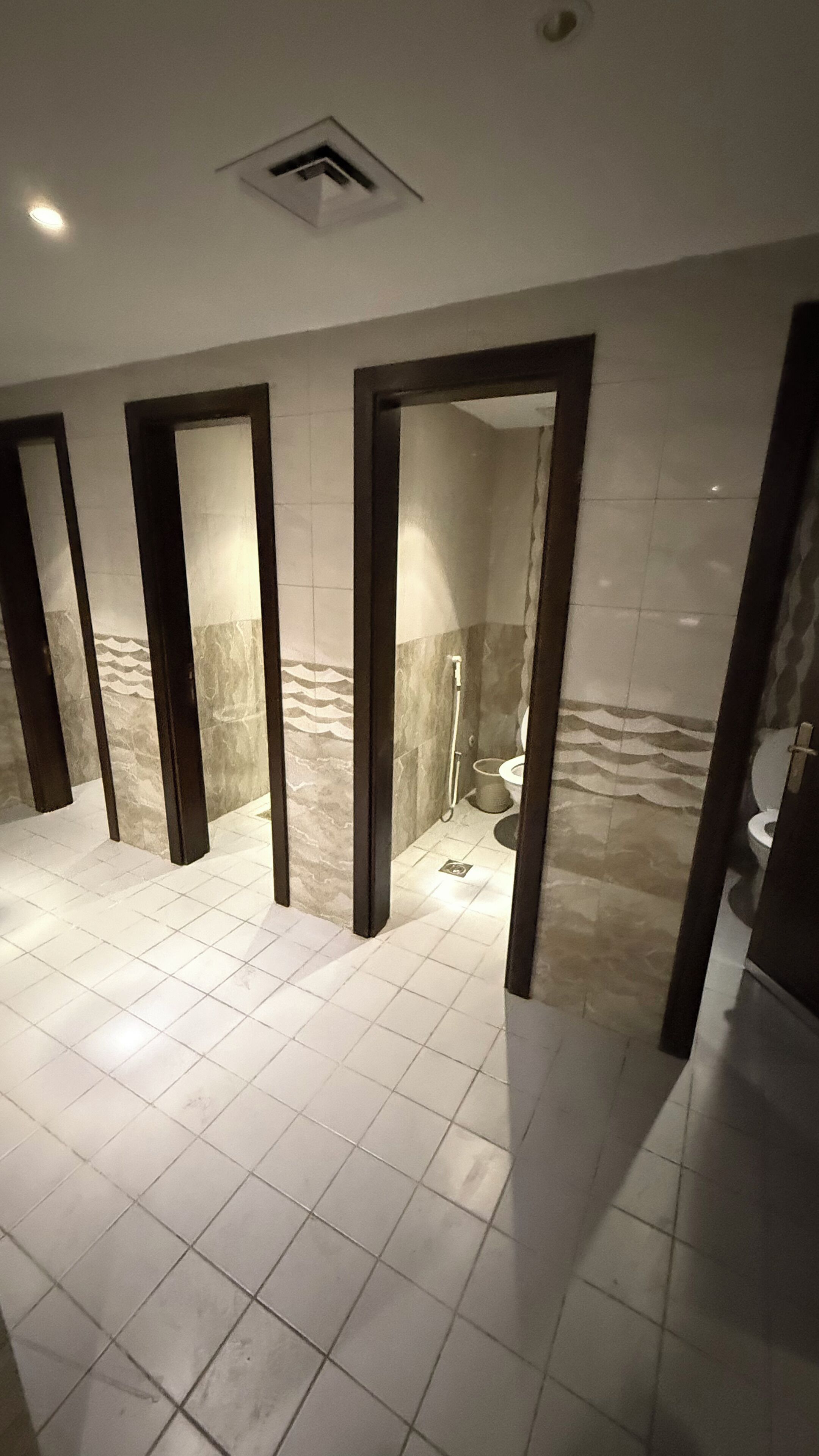 Separate tub and shower, hair dryer