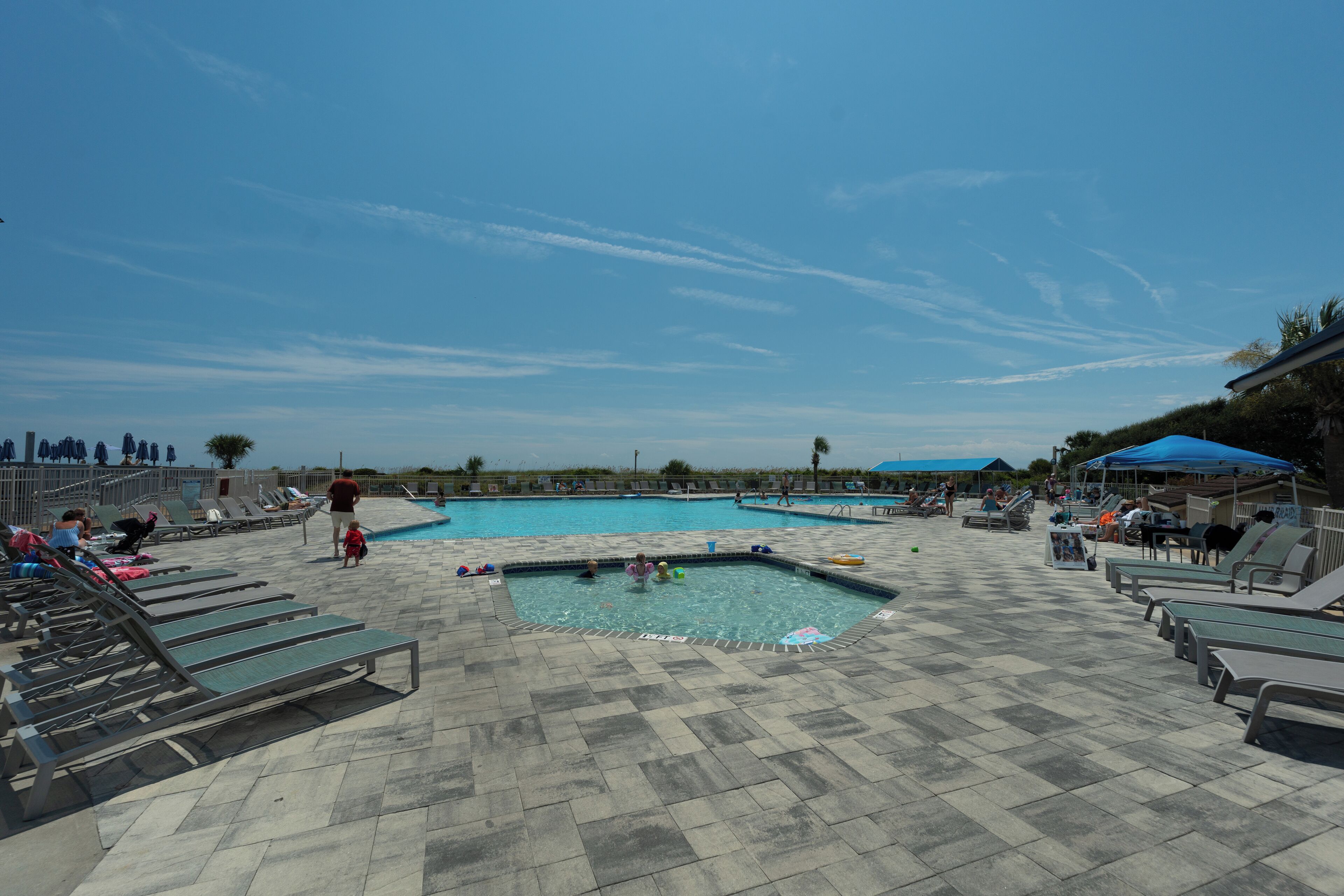 Piscine extérieure, piscine chauffée