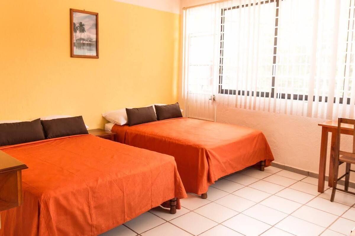 Comfort Double Room, 2 Double Beds, Balcony, City View | Desk, blackout drapes, iron/ironing board (on request), WiFi (free)