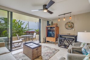 Apartment, 1 Schlafzimmer, Meerseite | Wohnbereich