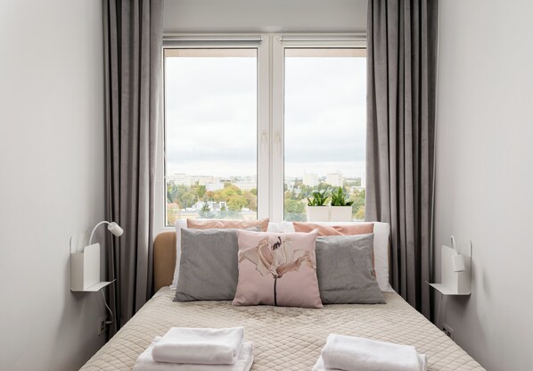 1 غرفة نوم ومكواة/لوح كي وواي فاي وملاءات أسرّة