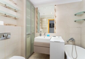 Hair dryer, towels