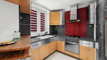 Fridge, oven, stovetop, dishwasher