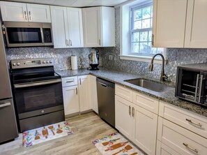 Microwave, oven, stovetop, dishwasher