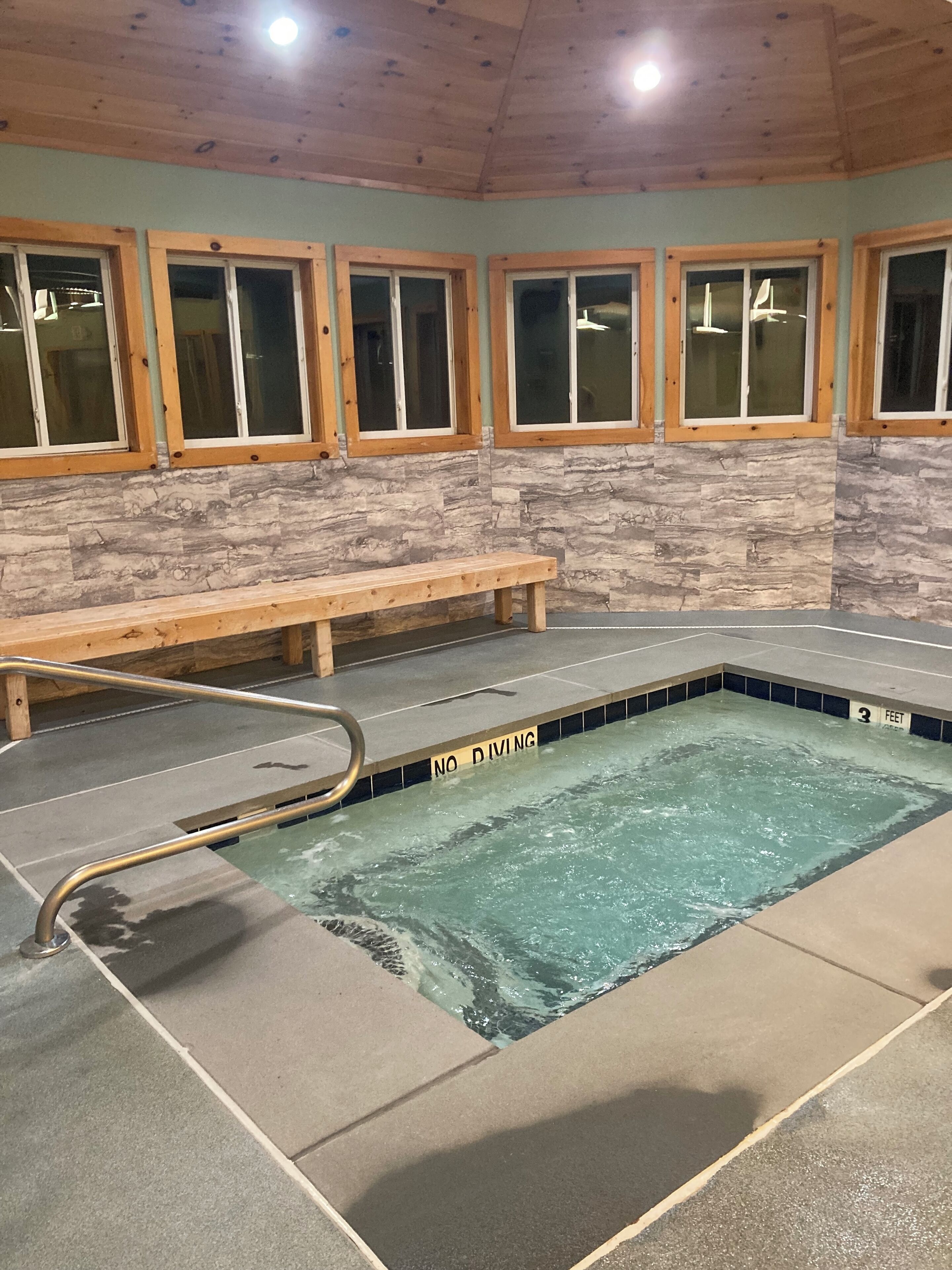 Indoor pool, a heated pool