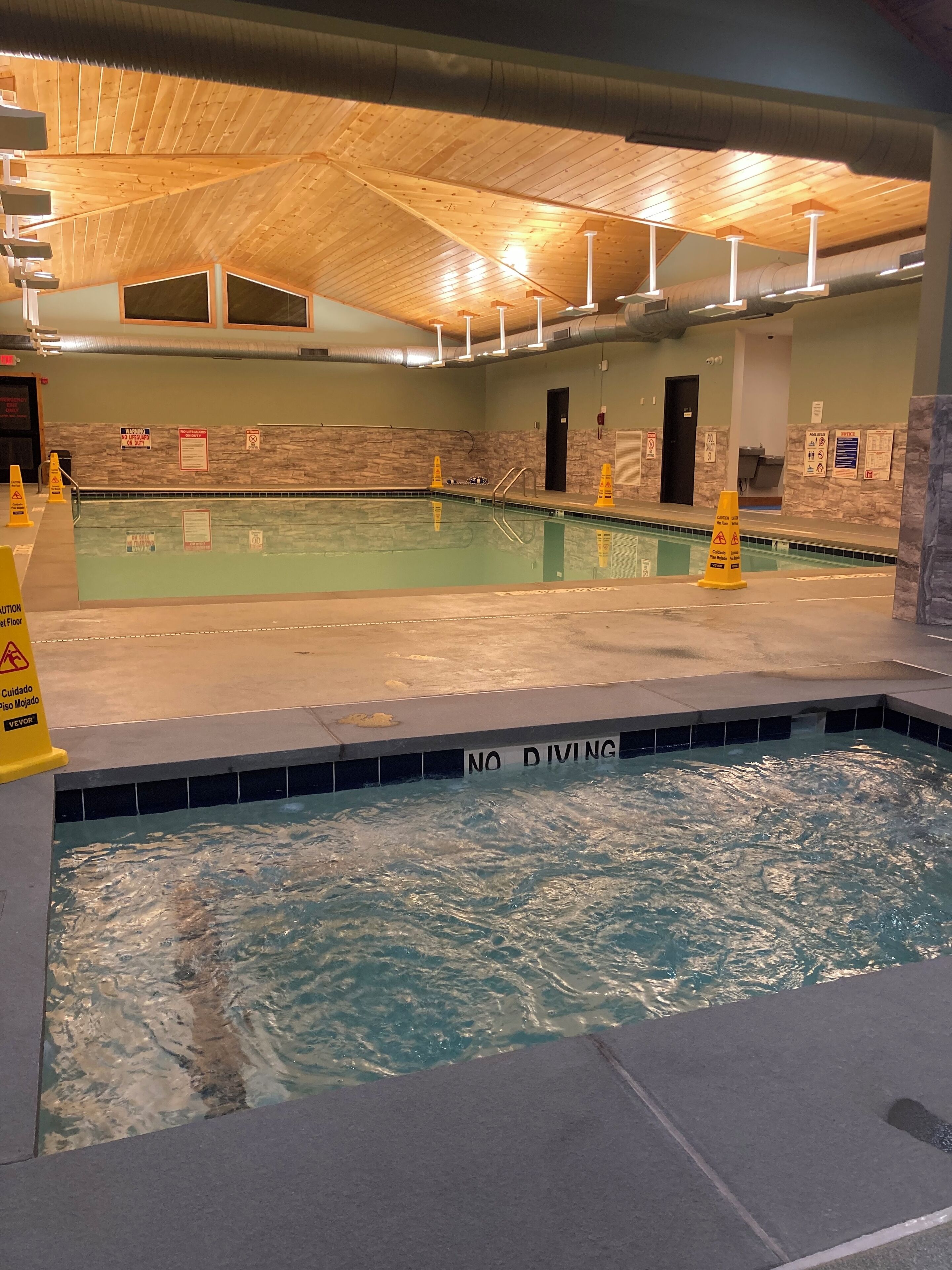 Indoor pool, a heated pool
