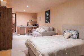 Leilighet, 1 dobbeltseng med sovesofa, adgang til basseng, byutsikt (Doble c/Terraza LIBU) | 1 soverom, individuelt dekorert, individuelt innredet og sengetøy