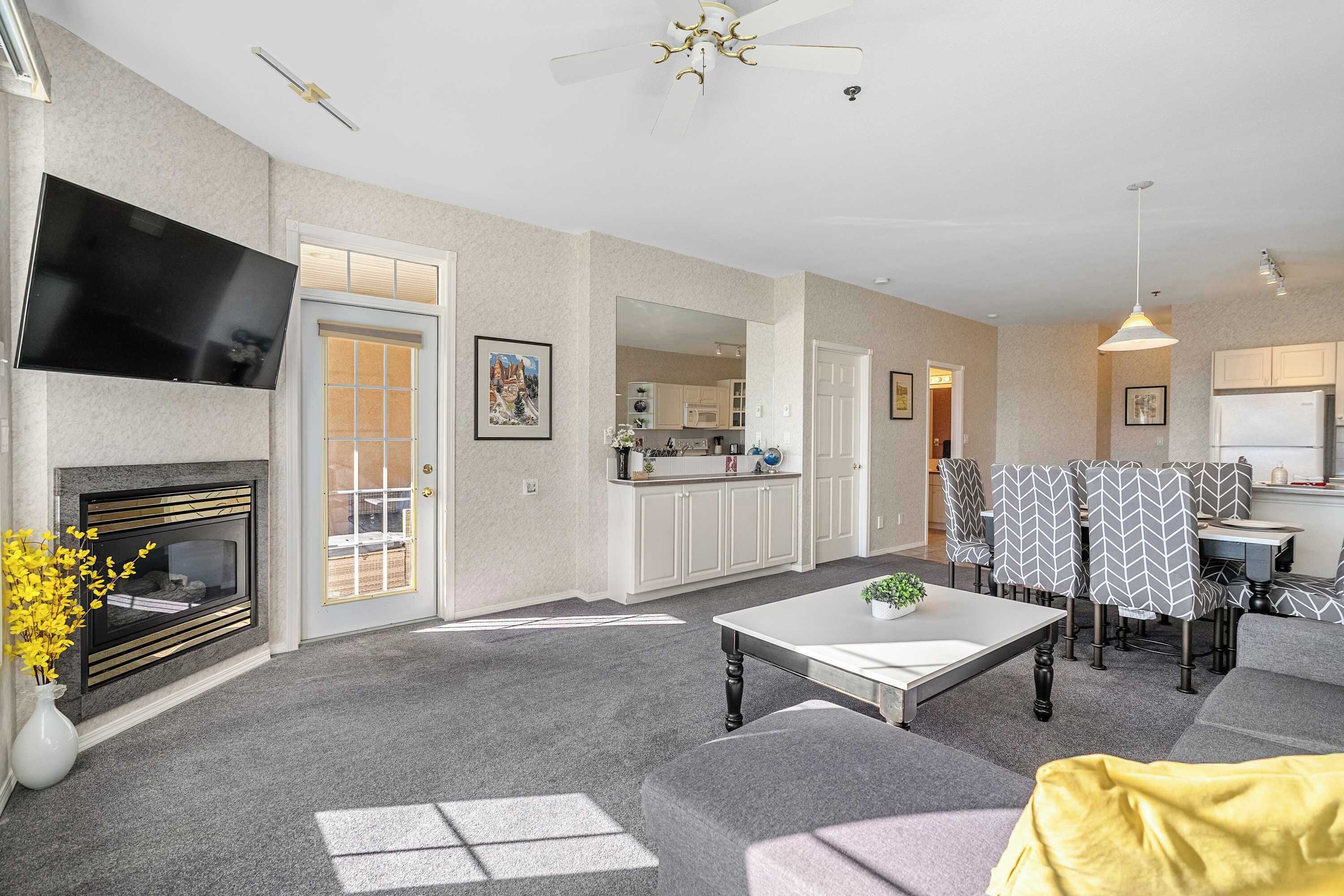 电视、壁炉、办公室