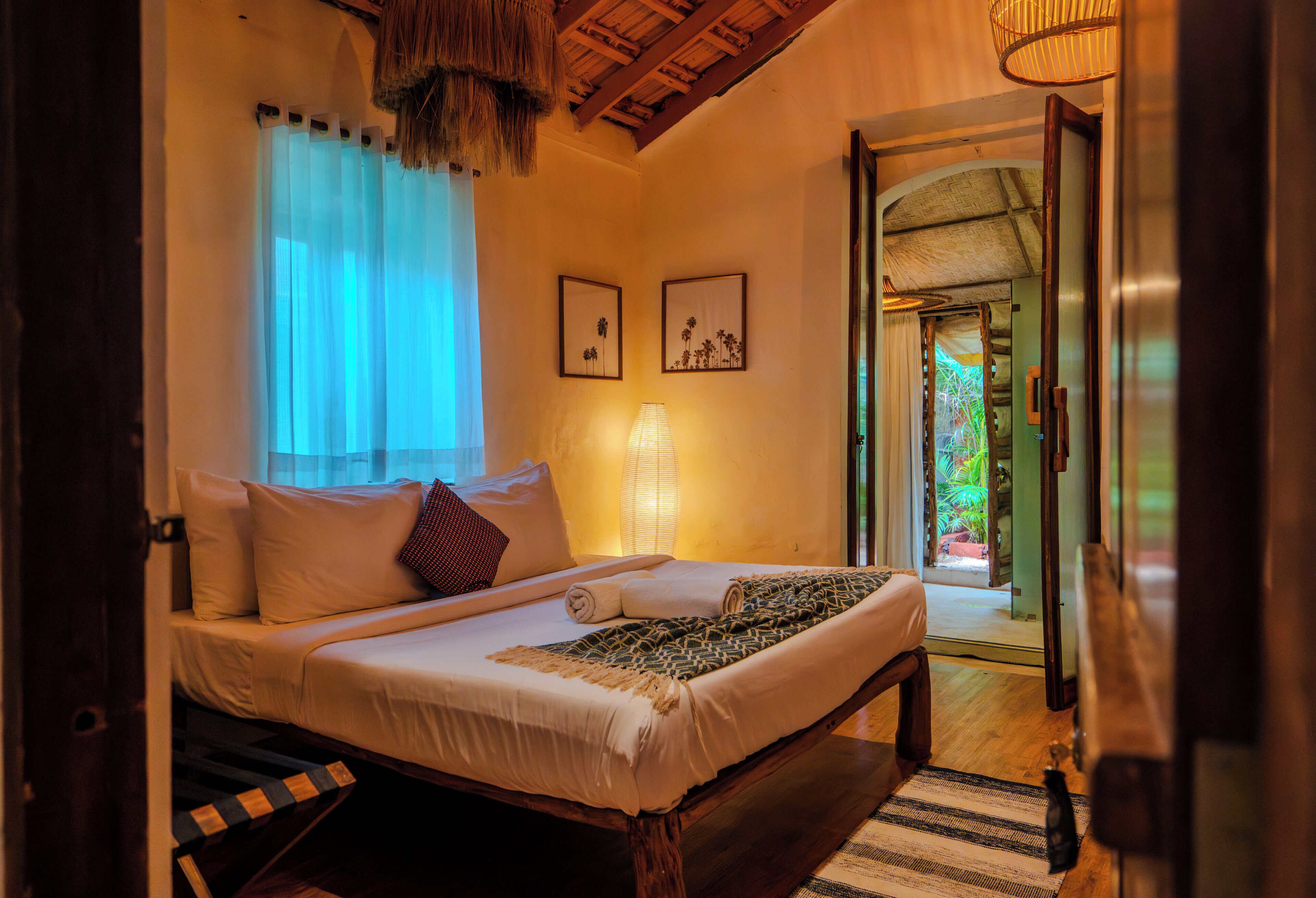 Chambre Double, patio, vue jardin