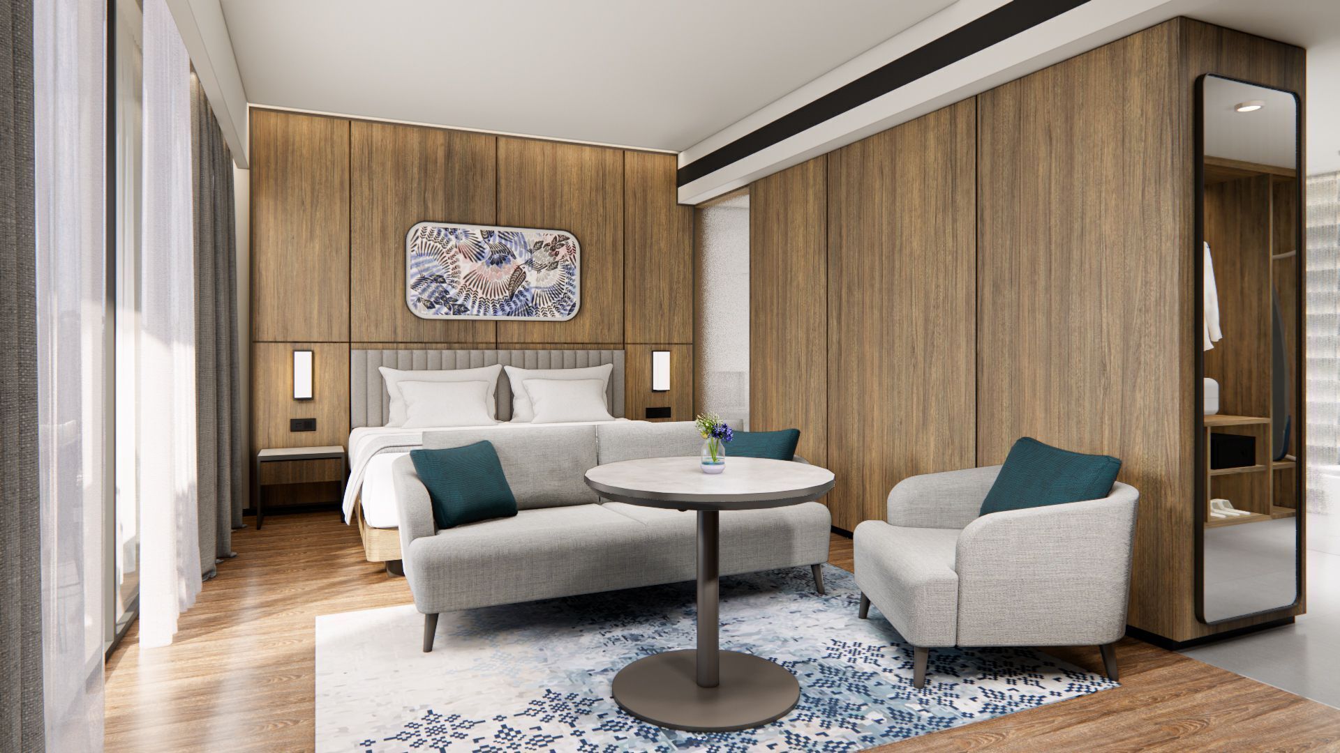 Junior Suite | Bar mini, cadar katil 