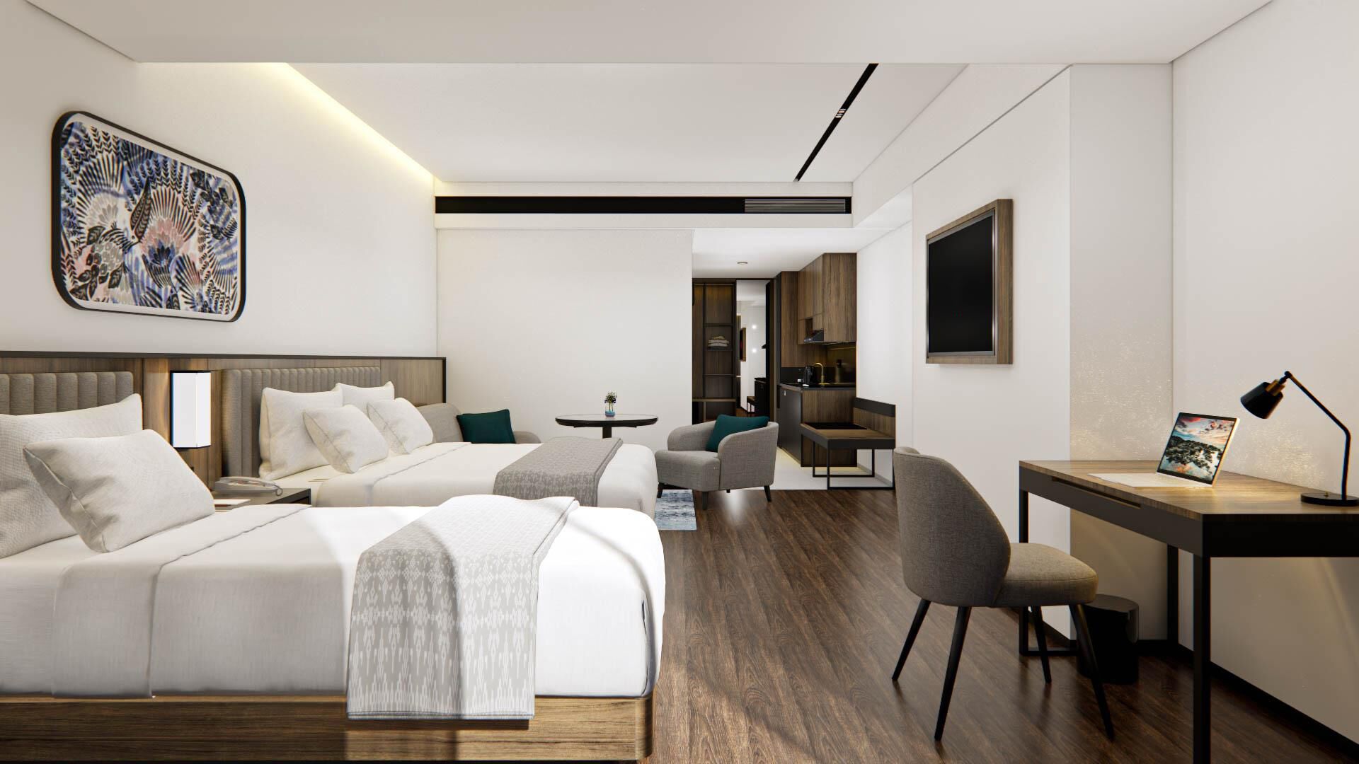 Family Suite | Bar mini, cadar katil 