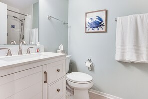 Hair dryer, towels