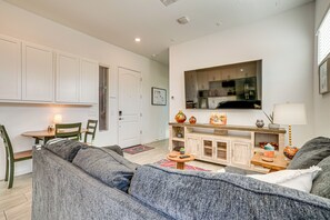 TV, stereo - Mtn Views & Private Hot Tub: Buckeye Getaway (Buckeye)