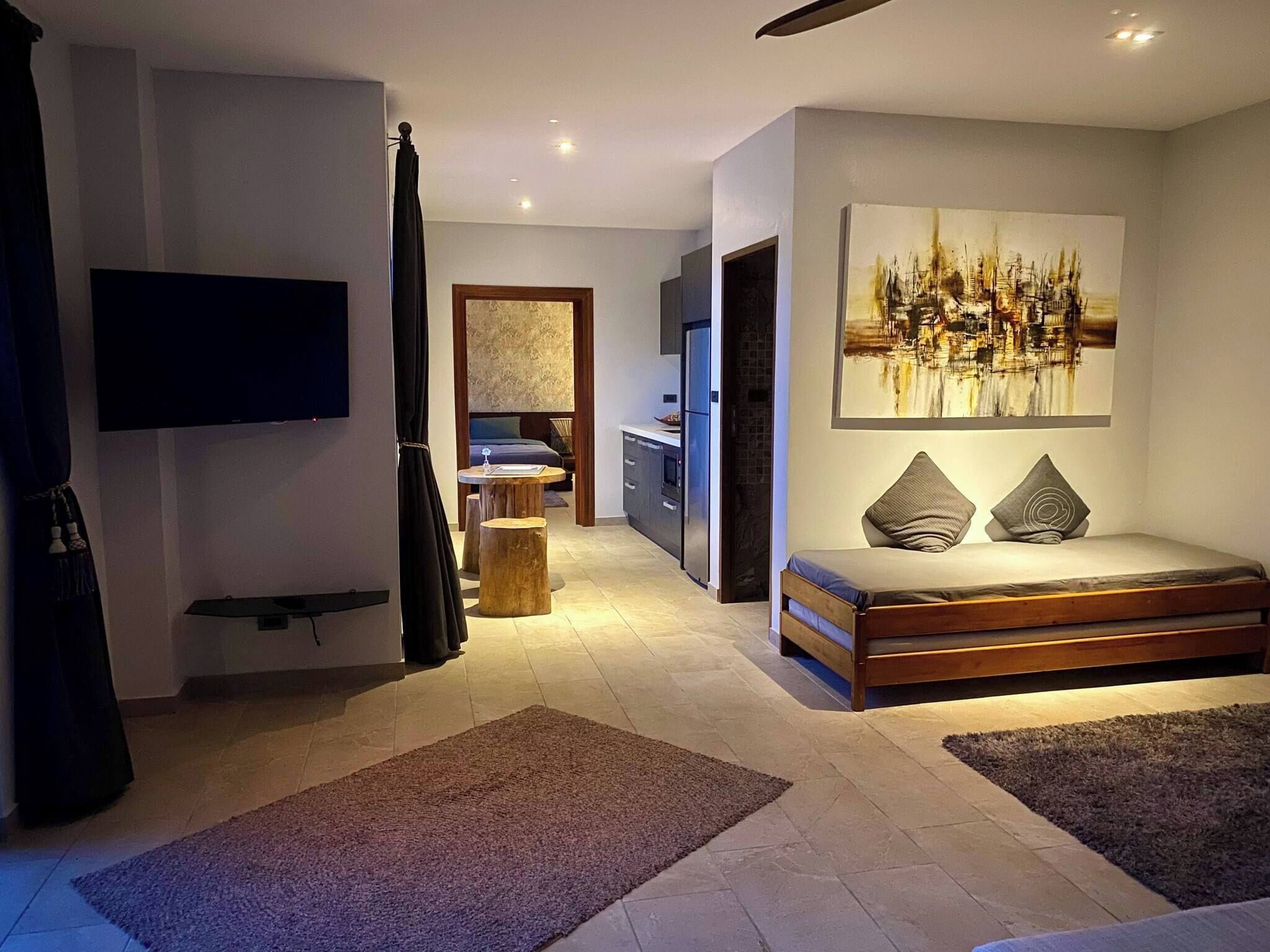 公寓, 1 間臥室, 私人泳池, 花園景 | 客房設施服務