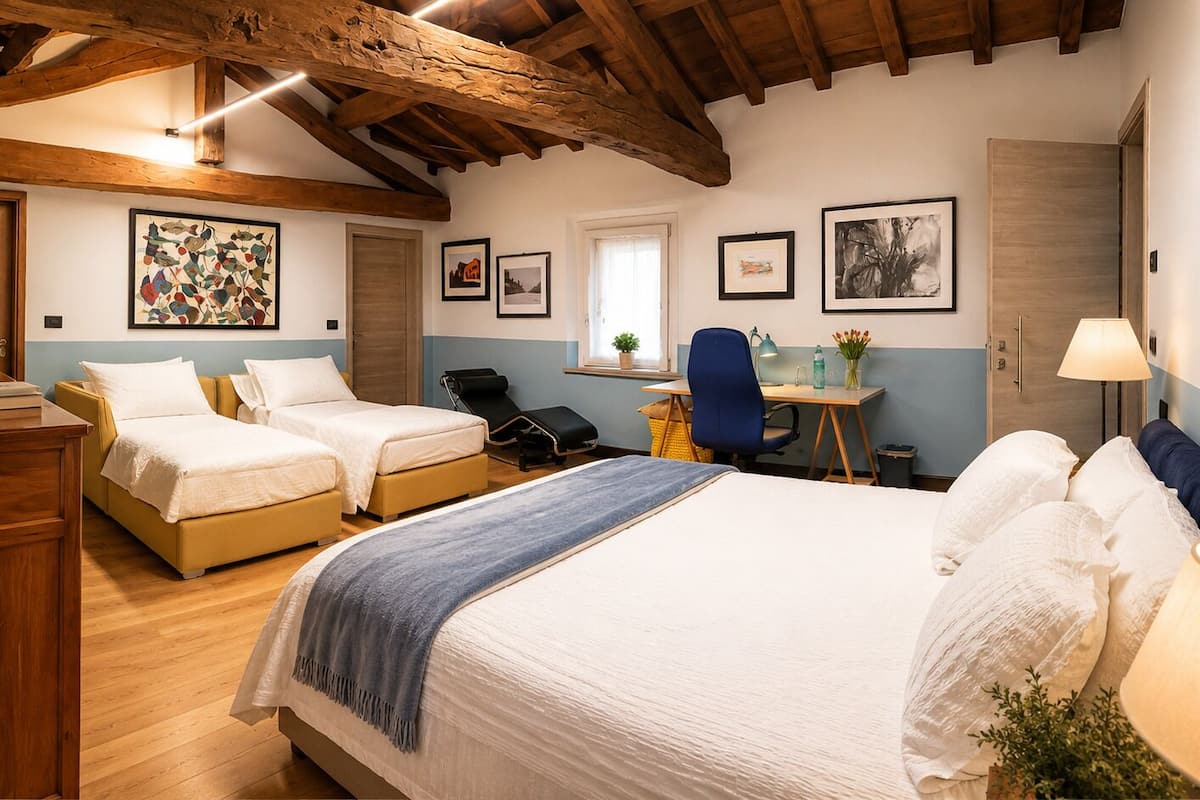 Deluxe Quadruple Room, 1 Double Bed with Sofa bed | WiFi (free)