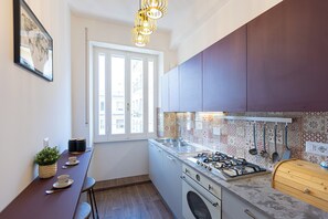 公寓 | 私人厨房 | 微波炉、洗碗机、意式浓缩咖啡机、电热水壶