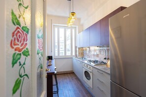 Apartment | Private kitchen | Microwave, dishwasher, espresso maker, electric kettle