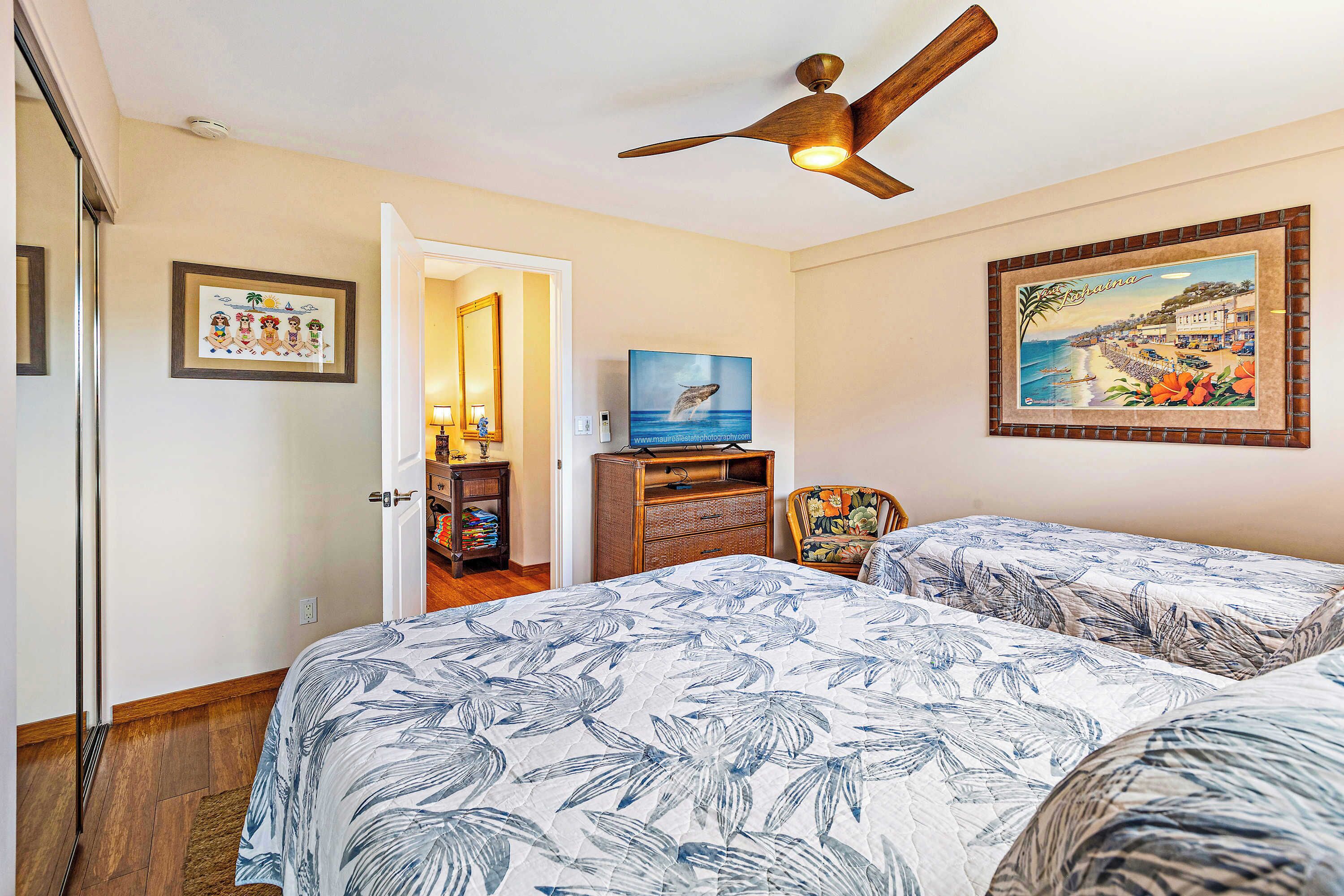 2 bedrooms, iron/ironing board, travel crib, WiFi