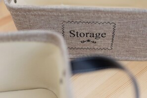 A storage bag with the word "Storage" embroidered on it. - Villas in Pelion (Zagora-Mouresi)