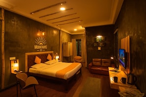 Familie tweepersoonskamer, uitzicht op tuin | Gratis wifi