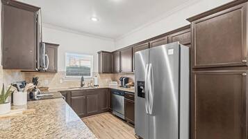 Microwave, oven, stovetop, dishwasher