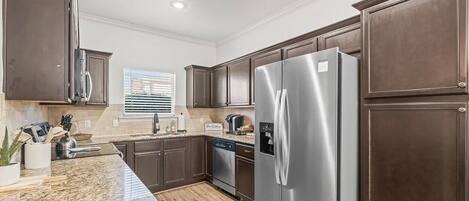 Microwave, oven, stovetop, dishwasher