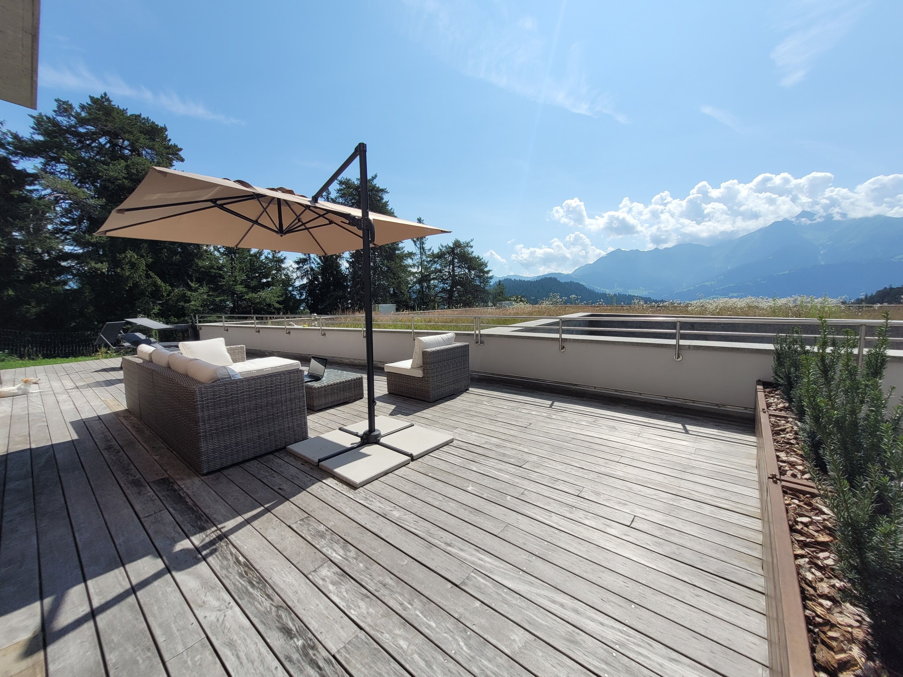 Appartement Deluxe, vue montagne | Terrasse/Patio