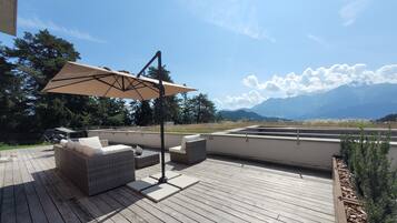 Appartement Deluxe, vue montagne | Terrasse/Patio