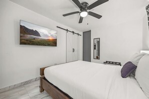 Desk, iron/ironing board, travel crib, free WiFi