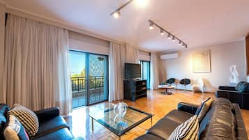 Apartment, 3 Bedrooms, Balcony, City View | Living area | Smart TV, Netflix, streaming services