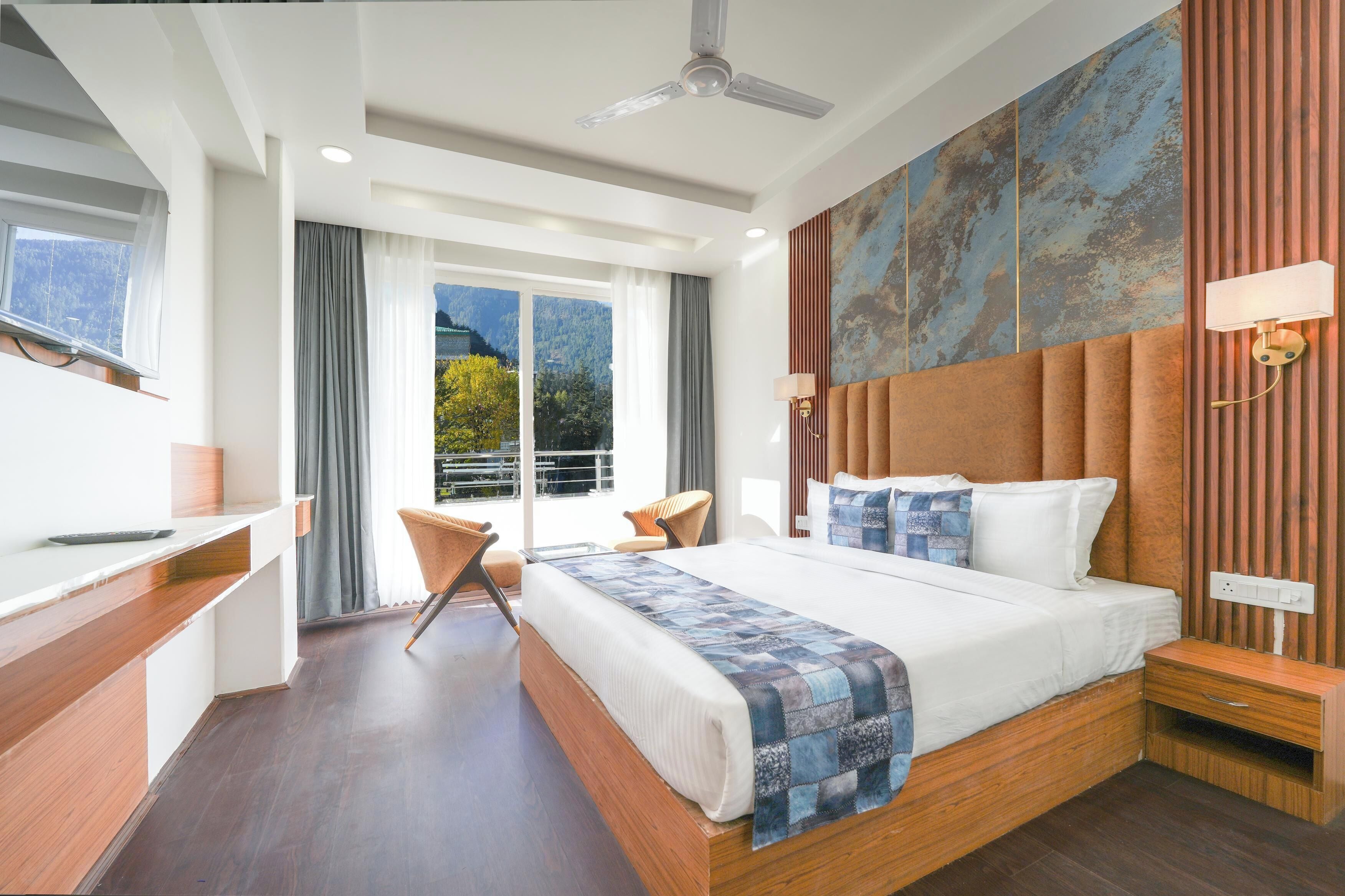 Sábanas de algodón egipcio, ropa de cama de alta calidad y minibar 