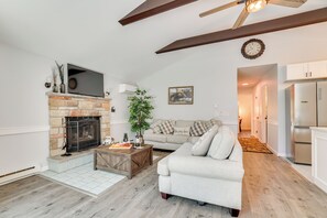 House (3 Bedrooms) | Interior - Yard + Game Room: Wooded Poconos Retreat (Tobyhanna)