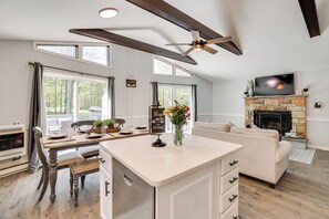 House (3 Bedrooms) | Interior - Yard + Game Room: Wooded Poconos Retreat (Tobyhanna)