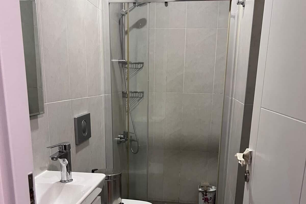 Hair dryer, towels, toilet paper