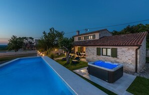 A heated pool