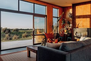 TV, fireplace, offices