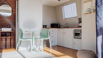 Fridge, microwave, oven, toaster