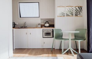 Fridge, microwave, oven, toaster