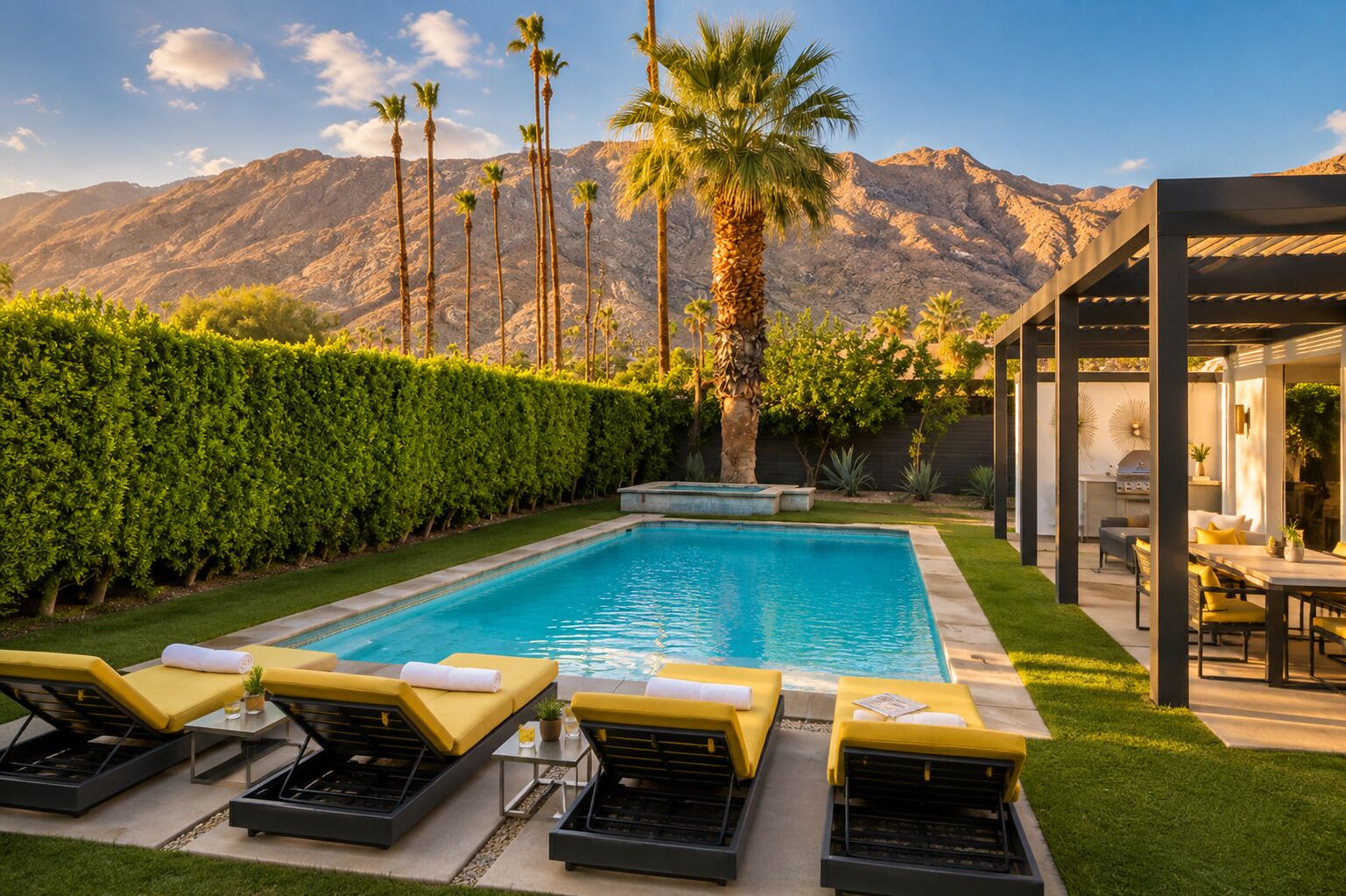 A heated pool