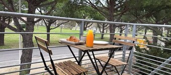 Le Balcon du ponant- T3 with terrace/view of park