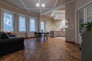 Apartment, 2 Bedrooms, Patio | Living area | 30-inch TV with satellite channels - I Due Cedri by Wonderful Italy (Turin)