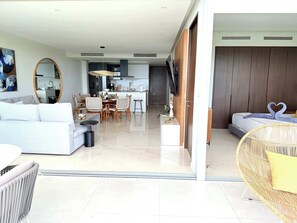 Apartment, Multiple Beds, Pool Access, Mountain View (BOLONGO 404) | Living area - Ocean and Jungle Escape at Bolongo (Punta de Mita)