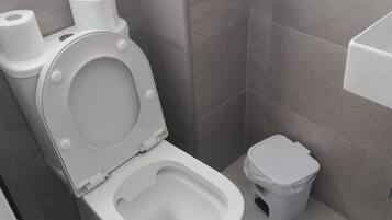 Een douche, een haardroger, handdoeken