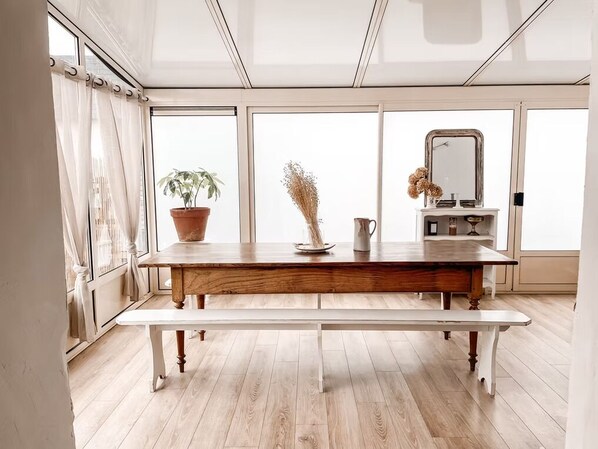 Classic Apartment, Patio | Dining room