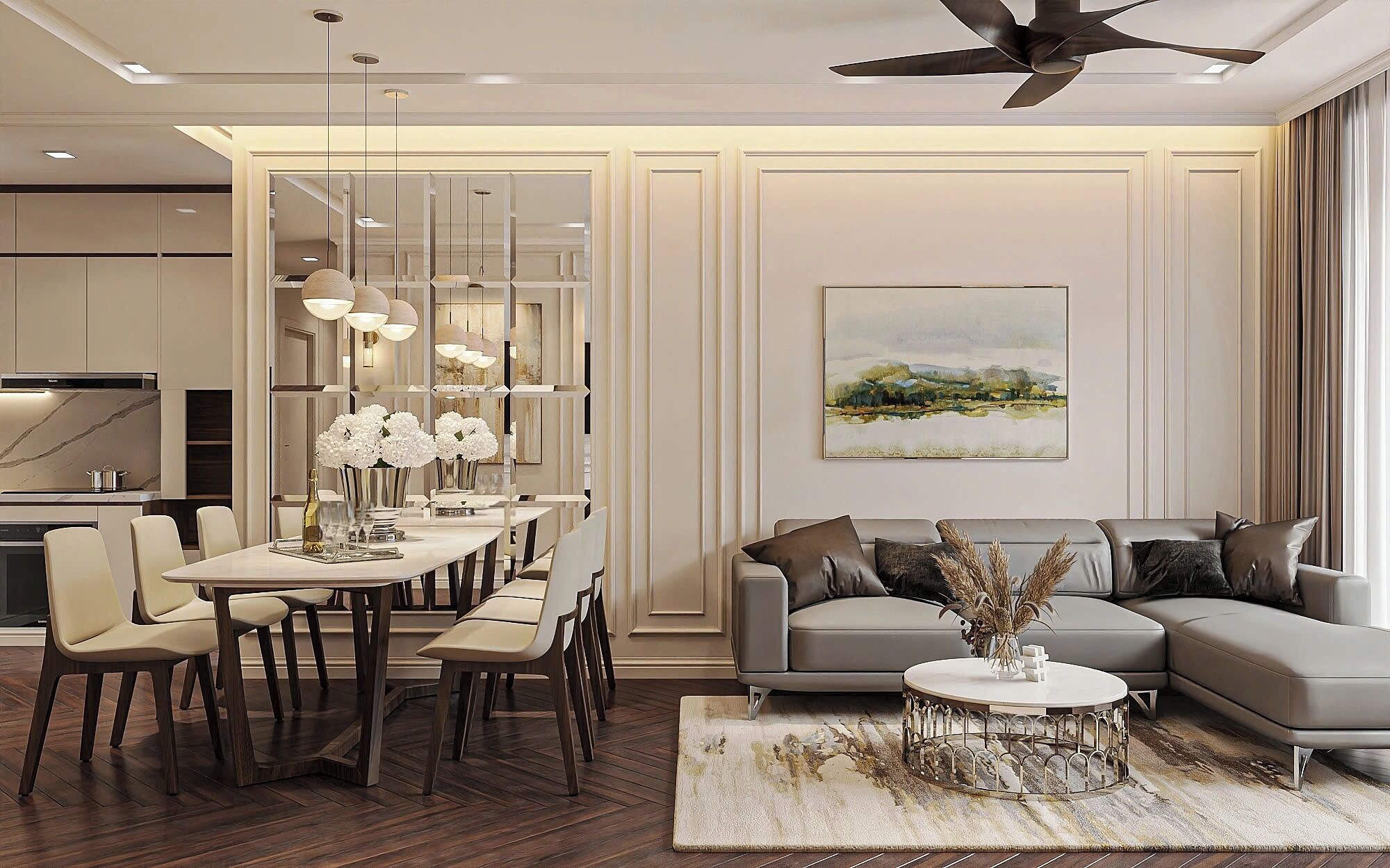 갤러리 아파트, 침실 2개, 발코니, 시내 전망 | 저자극성 침구, 미니바, 각각 다른 스타일의 인테리어, 각각 다르게 가구 비치