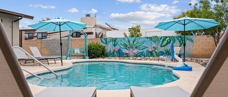 Una piscina riscaldata