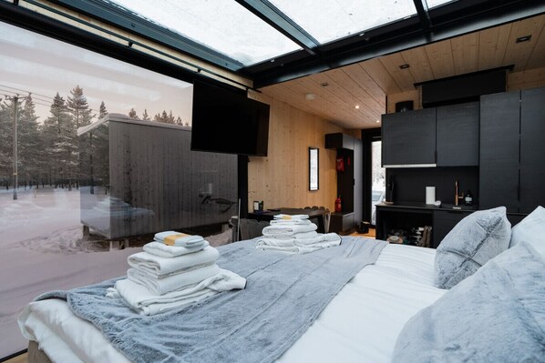 1 soverom, strykejern/-brett, reiseseng for barn og wi-fi