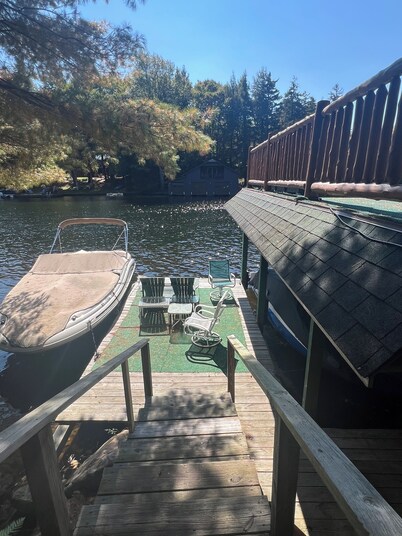 ADK Channel House - Spacious, waterfront home.  Huge boathouse with top sun deck