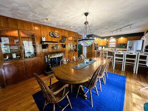 Dining - ADK Channel House - Spacious, waterfront home.  Huge boathouse with top sun deck (Old Forge)